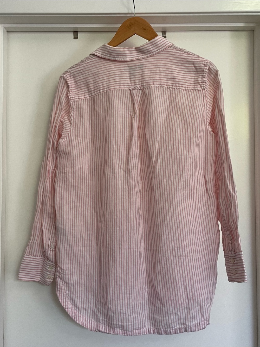 Banana Republic Pink and White Striped Linen Tunic - Picture 3 of 3